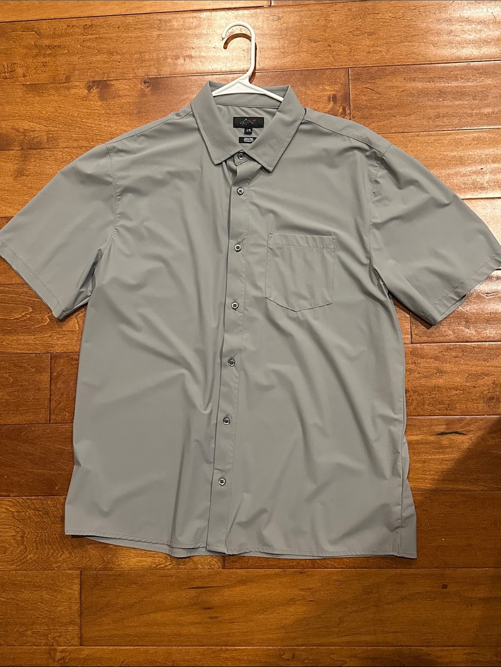 Greg Norman Collection Short Sleeve Button-Down Shirt - Gray NWOT